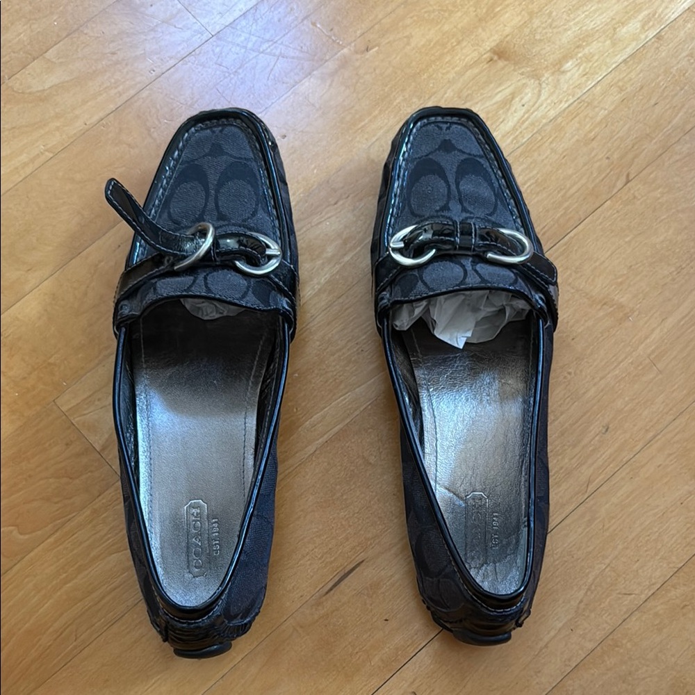 Coach Black Signature Loafers